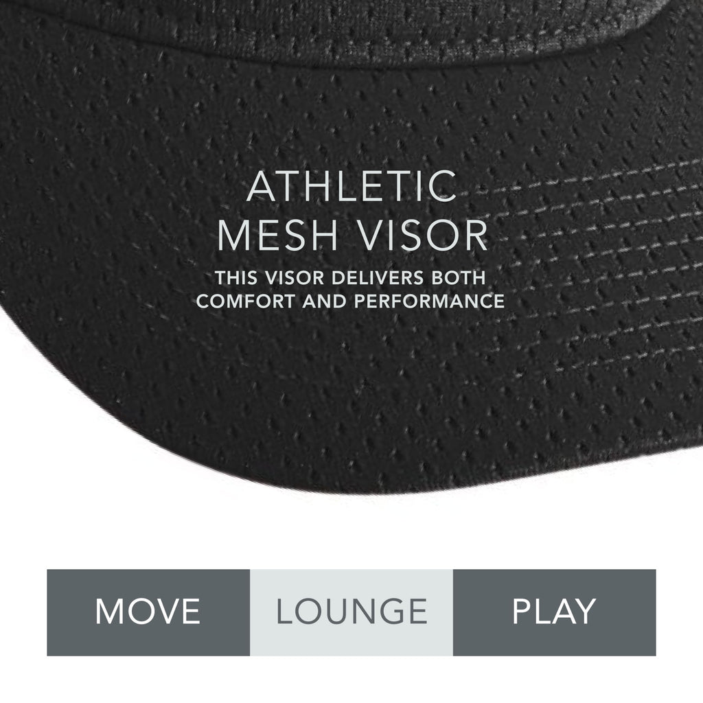 Women's Athletic Mesh Visor - Stylish Sun Hat for Golf, Running, and Outdoor Activities, Black