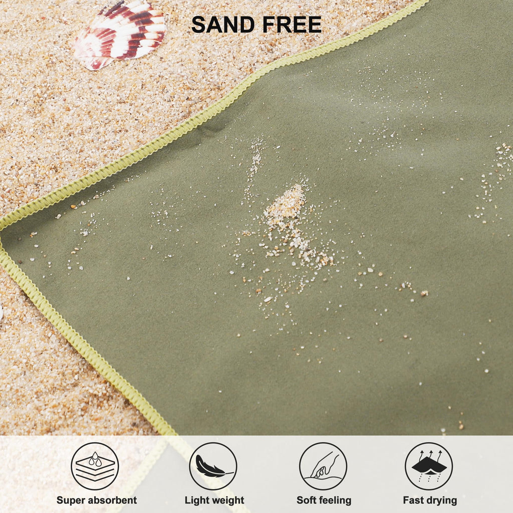 Microfiber Towel Perfect Travel & Gym & Camping Towel. Quick Dry - Super Absorbent - Ultra Compact - Lightweight. Suitable for Trip, Beach, Shower, Backpacking, Pool