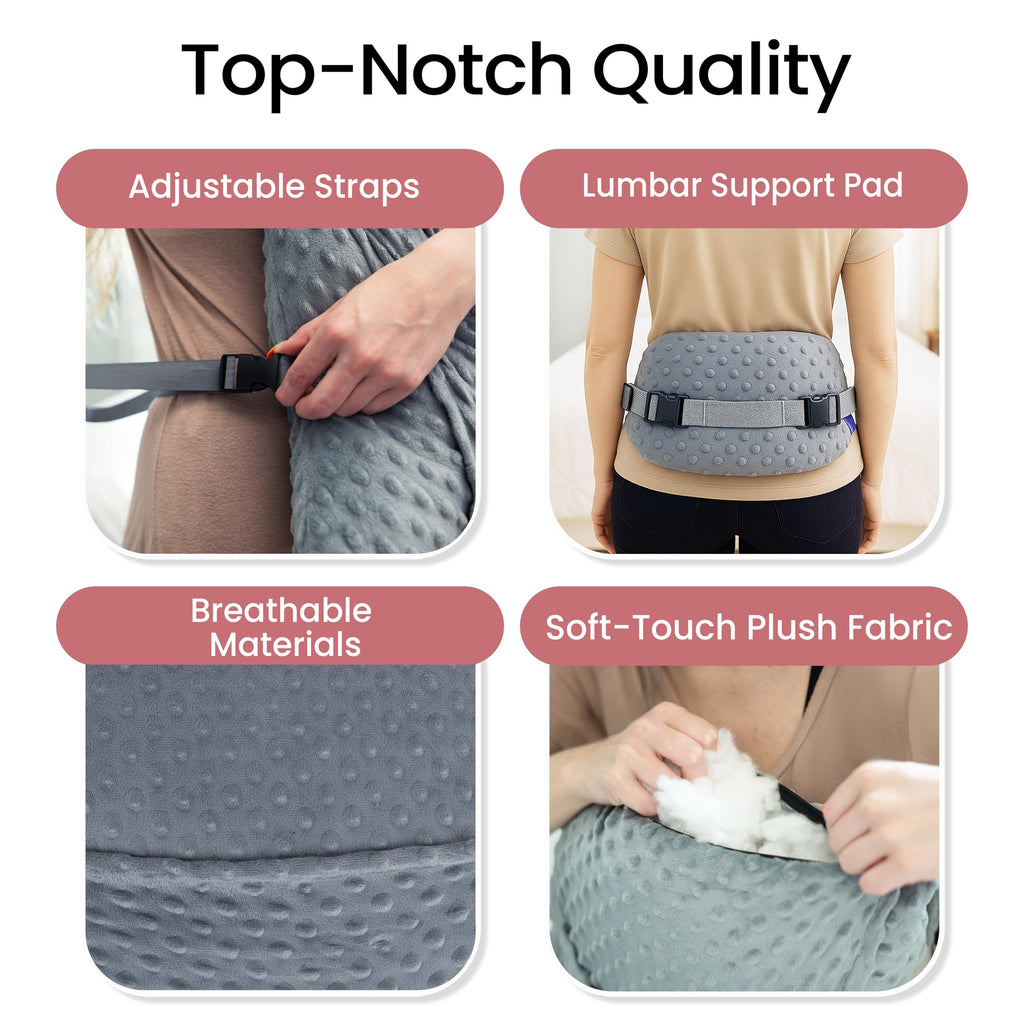 Abdominal Surgery Pillow for Post Hysterectomy & C Section with Gel Pack & Pockets - After Hysterectomy Recovery Must Haves Gifts - Super Soft Pillow for Abdomen and Seatbelt Protection Comfort Items