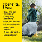 Glad Tall Kitchen Drawstring Trash Bags - Odorshield 13 Gallon White Trash Bag, Febreze Fresh Clean, 110 Count