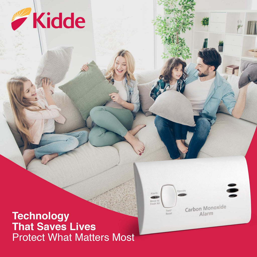 Kidde Carbon Monoxide Detector, Battery Powered CO Alarm with LEDs, Test-Reset Button, Low Battery Indicator, Portable, 6 Pack