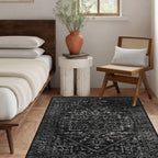 Chair Mat for Hard Floors, QQpony 63" x 51" Office Chair Mat for Hard Surface, Area Rug for Living Room, Protector Floor Rug Mat for Home Office (Black)