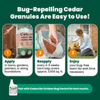 Cedarcide Original Cedar Granules – Flea, Tick, Mosquito & Spider Repellent for Yard, Lawn, Patio & Garden – Outdoor Insect Control – for Use Around Pets, Kids & Family (8 lb Covers 3,500 sq ft)