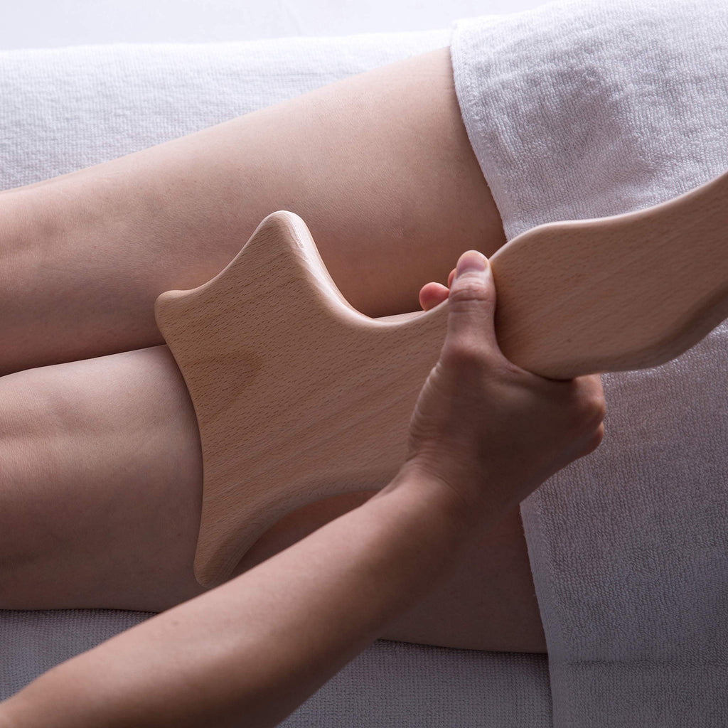 Seaside Brother Wooden Gua Sha Tools Anti Cellulite Massage Tool - Wood Therapy Lymphatic Drainage Paddle Soft Tissue Therapy