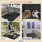 Placoot Heavy Duty Office Chair Mat for Carpet and Hardwood Floor Bohemian Desk Chair Mat Rug 36'' x 48'' Jacquard Woven Surface Floor mats for Office Home