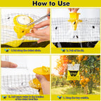 Big Bag Disposable Fly Traps Outdoor Hanging, Ranch Stable Horse Fly Hunter Trap Control Indoor for Home for Barn, Mosquito Bug Flying Insect Trap Catchers Killer Repellent 8 Natural Pre-Baited