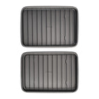 GoodCook Set of 2 Nonstick Steel 9" x 6.2" Toaster Oven Mini Baking Sheets with Racks, Gray