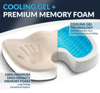 ComfiLife Premium Gel & Memory Foam Seat Cushion – Doctor Recommended Office Chair Cushion, Car Seat Cushion – Chair Cushions for Back & Sciatica Pain Relief – Seat Cushions for Office & Desk (Beige)