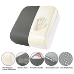 MABOZOO Extra Thick Chair Cushions,Office Chair Booster Seat Cushion to Raise Seat Height for Pain Relief,18 x 16 x 6 inch Non Slip Memory Foam Thick Cushion with Carry Handle（Dark Grey）