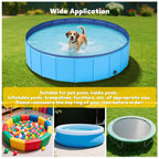 SAFANA 63/64 inch Round Dog Pool Cover [Upgrade 420D Thickened Durable] 64" Portable Dog Pet Bath Pool Cover, Foldable Round Doggy Inflatable Swimming Pool Cover, Drawstring Design Windproof Dustproof