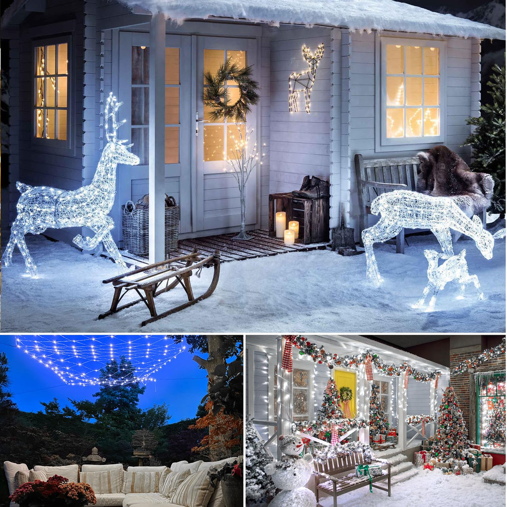 Mlambert 3 Pack 33FT Fairy Lights Battery Operated with Remote and Timer, Dimmable Waterproof 8 Modes Lights for Classroom Christmas Party-Cool White