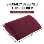 HOMBYS Lumbar Support Pillow for Recliner Chair, Memory Foam Back Support Cushion for Elderly,Extra Large Lumbar Support Pillow with Extension Straps, Thick Backrest for Home Reading