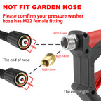 Tool Daily Short Pressure Washer Gun with Foam Cannon, 1/4 Inch Quick Connector, with 5 Pressure Washer Nozzle Tips, 1 Liter
