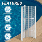 Aumzong Swimming DE Pool Filter Grids Compatible with Hayward Pro-Grid DE4820,Micro Clear DE4800 and DE480S,for Penair FNS Plus Grid Set 48 Sq.Ft. (24 inch Height)