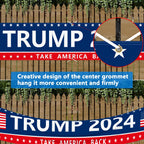 Probsin Trump 2024 Banner 120" x 20" Decorations Take America Back Blue Red Star America Yard Sign Flag Party Supplies Photo Backdrop Poster Hanging Outdoor Gate Decor Fence Door Indoor Wall