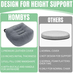 HOMBYS Extra Thick Chair Cushions for Office,6 in Breathable Adult Booster Seat for Car,Car Seat Cushion to Raise Seat Height,Shredded Memory Foam Desk Chair Cushion for Long Sitting,Dark Grey