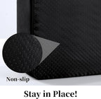 HOMBYS Memory Foam Recliner Cushion for Elderly, 4" Thickness Seat Cushion with Lumbar Support Pillow, Non-Slip & Supportive Chair Seat Cushion with Backrest, (Black, 13" Backrest)