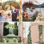 Adorox 7.8ft Garden Arch Trellis for Climbing Plants, Metal Arch Frame, Pumpkin Archway Outdoor Garden Arbors and Arches for Halloween Christmas Birthday Party Baby Shower Decoration(Black)