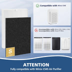 C545 H13 True HEPA Replacement Filter S Compatible with Winix C545 Air Purifier, Replaces Part 1712-0096-00 and 2522-0058-00, 1 True HEPA Filter + 4 Activated Carbon Filters, 1 Pack