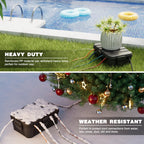 Flemoon Large Outdoor Electrical Box (12.5 x 8.5 x 5 inch), IP54 Waterproof Extension Cord Cover Weatherproof, Protect Outlet, Plug, Socket, Timer, Power Strip, Holiday Light Decoration, Black