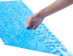 Webos Bath Shower Mat Non Slip: Extra Large Pebble Bathtub mat for Kids, Elderly, Anti Slip Shower Matt with Drain Holes Suction Cups Tub Mat - 16 X 40 Inch Clear Blue