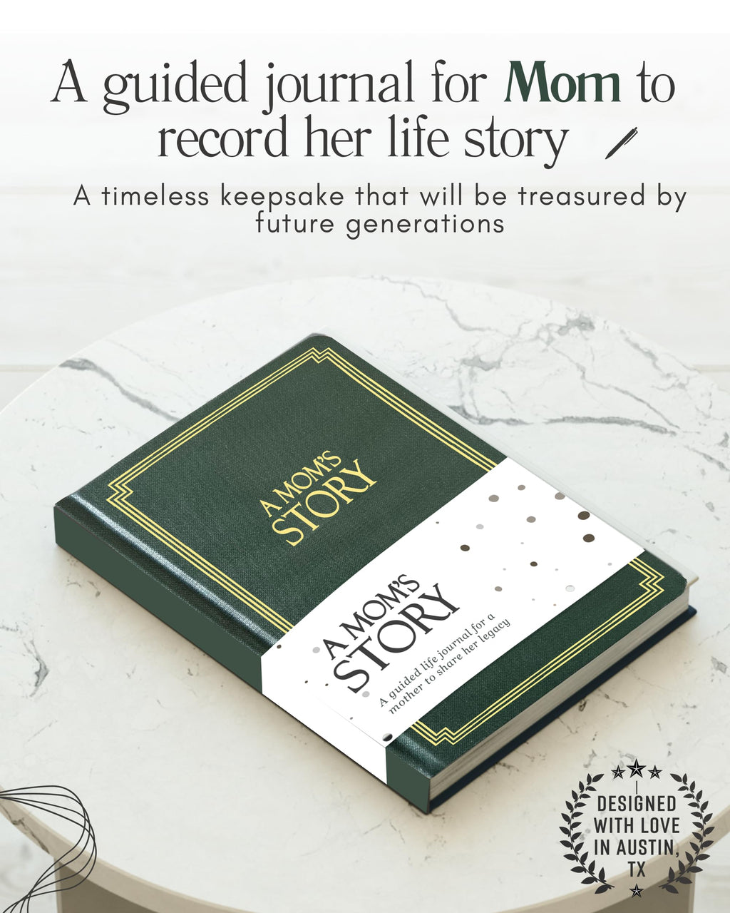 Mom's Life Story Journal (Hardcover): A Meaningful Keepsake for Mom to Share Her Journey and Memories, Book Includes 250+ Prompt Questions, Sentimental Mom Gifts Idea, Sentimental Gifts for Mom for Mother's Day, Birthday & Christmas