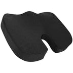 Amazon Basics Comfortable Seat Cushion for Office Chairs, Enhanced Memory Foam, Black