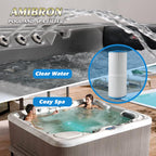 AmiBron 5CH-502 Replaces Marquis Spa Filter, Compatible with PPM50SC-F2M, FC-0195, Marqui spa 20041, 20091, 370-0237 2" Male Fine Thread 50 sq.ft. C-5303 Model Hot Tub Filter 2 Pack