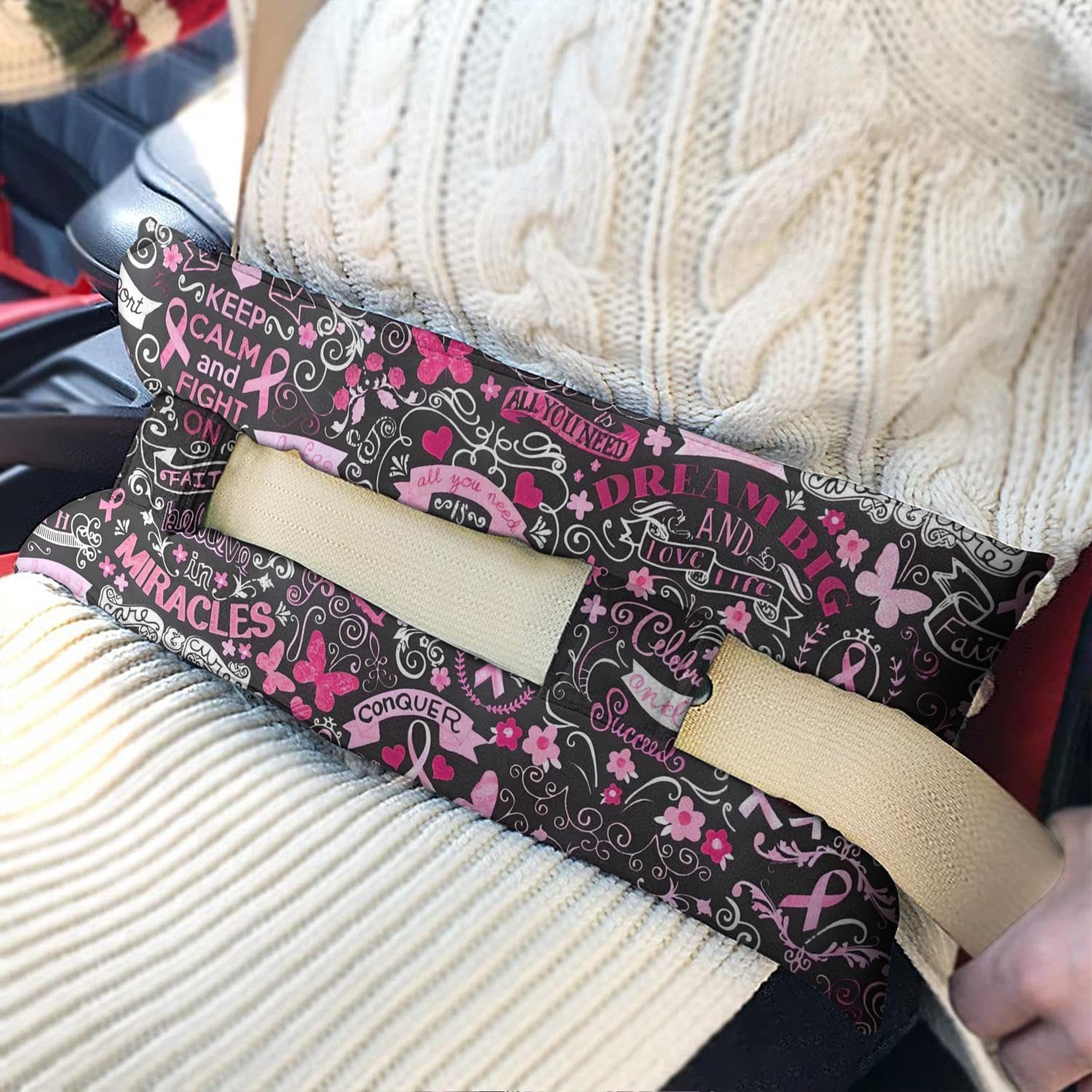 Mastectomy Pillow Hysterectomy Pillows C Section Recovery Must Haves Essentials Products Seat Belt Cushion Post Surgery Gifts for Women Breast Pillow Cushion with Insert Ice Pockets
