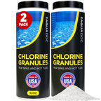 Spa Chlorine for Hot Tub Sanitizer 2lb (2 Pack) - Quick Dissolving Hot Tub Chlorine Granules, Spa Chemicals Made in the USA - AquaDoc