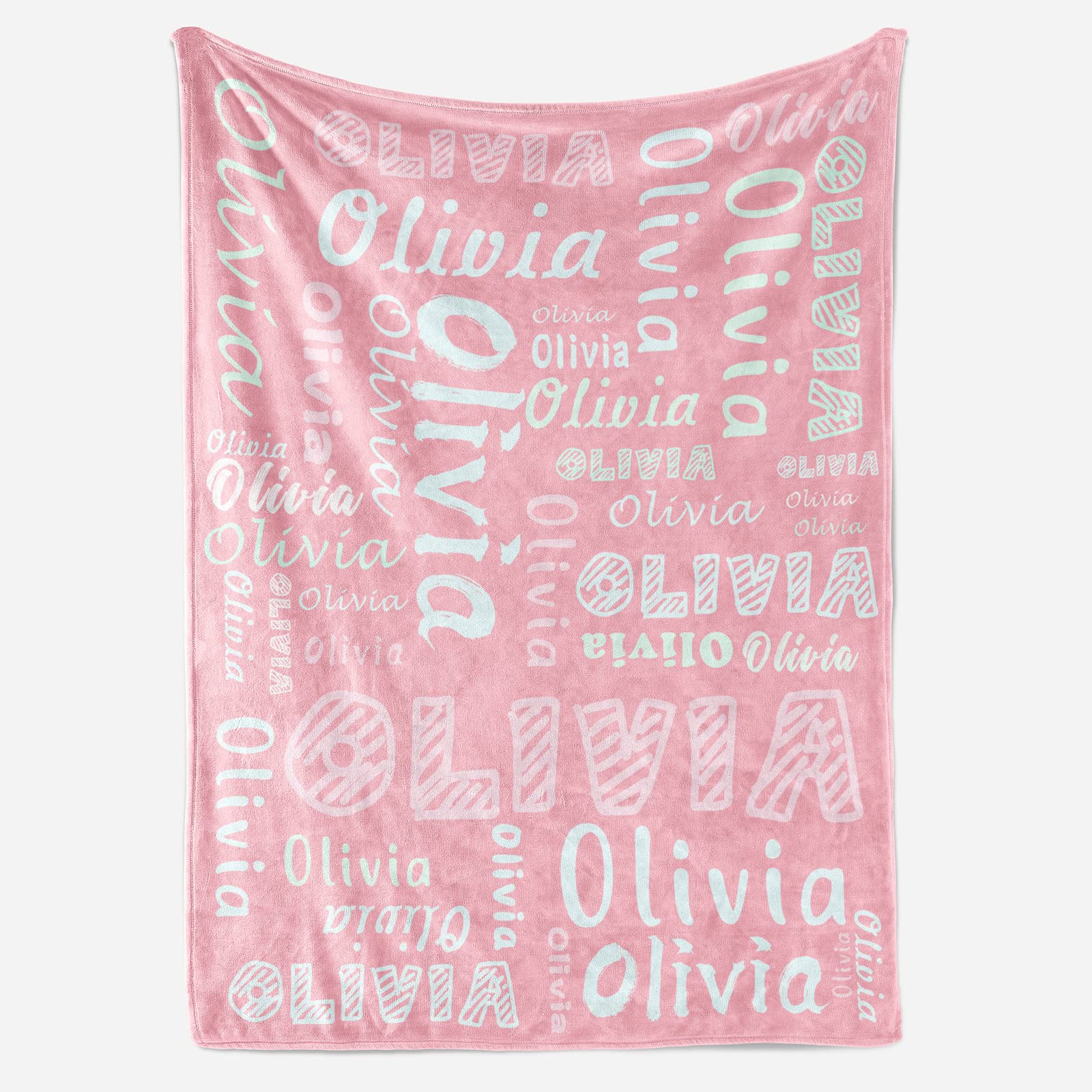Personalized Gifts for Baby Kids with Customized Name, Personalized Baby Blankets for Newborn Gifts, Custom Baby Blanket Baby Girl Gifts, Gifts for Daughter Granddaughter Niece on Christmas Birthday