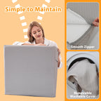 Ruqmuis Wedge Pillow for Sleeping, 12" Bed Wedges Pillow for Headboard, Triangle Incline Wedge for Acid Reflux, Pillows Wedge for Back Pain Relief, Elevated Leg Pillow After Surgery, Snoring, Grey