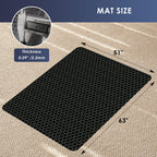 Vicwe Office Chair Mat for Carpet, 63" x 51"Anti-Slip Waterproof Floor Protector Desk Chair Mat for Rolling Chairs, Heavy Duty Chair Mat with Studs,Easy Glide Floor Mat for Home,Gaming