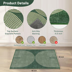 Office Chair Mat for Hardwood Floor&Tile Floor,36"X 48" Heavy Duty Desk Chair Mat for Hard Floors,Under Desk Rug for Rolling Computer Chair,Anti Slip,Low Pile Carpet Floor-Geo Green