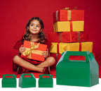 UnicoPak 30 Pack Shiny Green Party Favor Treat Boxes, Gable Goodie Boxes Candy Boxes, Green Gift Boxes for Birthday Party Favors Holiday, St. Patrick's Day, Christmas – 6.5x3.5x3.5 Inches