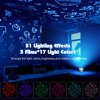 Night Light Projector,Ocean Star Night Light for Kids Room,Dinosaur Toys with 360° Rotation,Remote and Timer,3 Projection Films,17 Light Modes,9 Lullaby Songs,Birthday Christmas Gifts Kids Toys