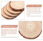 ilauke 8Pcs 9-10inch Natural Wood Slices for Centerpieces, Large Unfinished Wood Circles Round Wooden Centerpieces for Tables/Wedding/Christmas/Party/Home Decoration/DIY Crafts