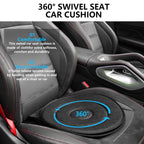 Autotechnx Soft 360 Rotating Seat Cushion for Car Non Slip Swivel Seat Cushion for Car for Elderly Support Black Office Chair Comfortable Ergonomic Design Odorless Rotating Car Seat 360 for Pregnant
