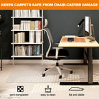 Thickened Chair Mat for Carpet- 47.5" x 35.5" Low Pile Carpet Protector for Office Computer Desk Chair. Heavy Duty Desk Chair Mat for Carpeted Floors