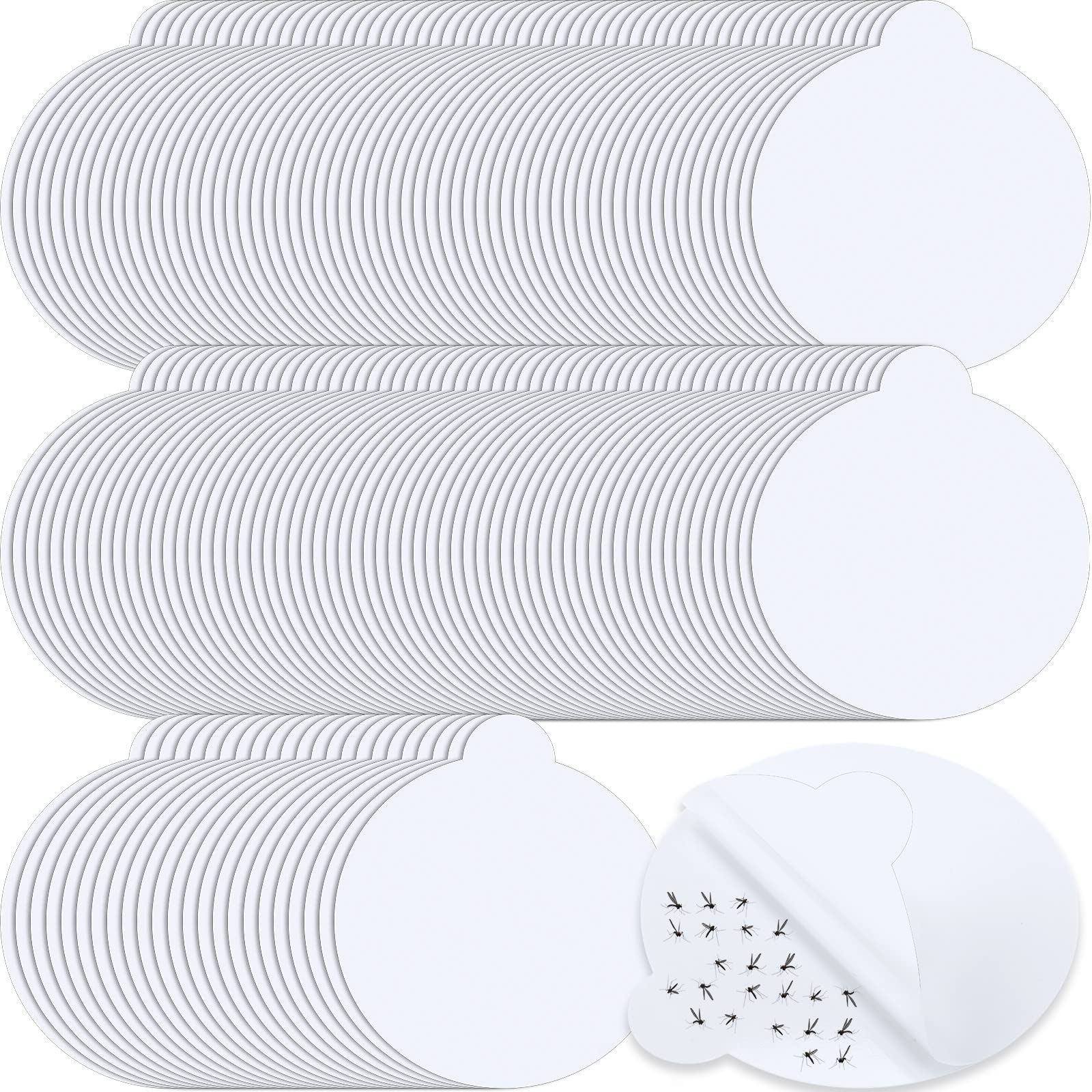 144 Sheets Mosquito Trap Indoor Flea Trap Refills Fly Glue Boards Refill Glue Boards Discs Indoor Insect Trap 4.33 Inch Fits Most Models Indoor Mosquito Killer Lamp