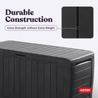 Keter Marvel Plus 71 Gallon Resin Deck Box-Organization and Storage for Patio Storage Box Outdoor Cushions, Throw Pillows, Garden Tools and Pool Accessories, Dark Grey