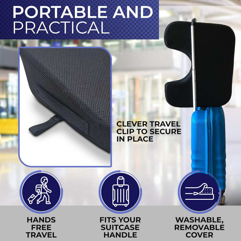 YogiBum Patented Cushion | Extra Large Tailbone Gap | XL Size for 190lbs+ | Med Size for 150-190lbs | Relief for LowBack, Tailbone, Sciatica, Hemorrhoids | Snug Fit on Office/Computer Chairs