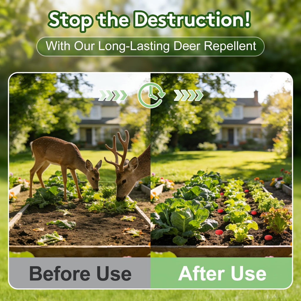 Powerful Deer Repellent Balls, Pest Repellent 24-Pack Deer Repellent for Garden & Outdoor Use, Natural Peppermint Oil Deer Deterrent to Keep Deer Away from Garden, Yard
