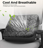 Airllantry Large Seat Cushion, Dual-Layer Gel & Memory Foam Office Chair Cushion for Long Sitting, Keep Cooling & Soft 19.7 inch Seat Pad for Office Chairs