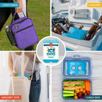 Healthy Packers Ice Packs for Lunch Boxes & Coolers - Freezer Packs - Original Cool Pack | Cooler Accessories for Beach, Camping & Fishing | Slim & Long-Lasting Reusable Ice Pack for Cooler (Set of 4)
