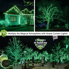 suddus Green Christmas Lights Battery Operatd, 66ft 200LED St Patricks Day Decorations Lights Indoor, Fairy Twinkle Lights with Remote for Halloween, Bedroom, Patio, Backyard, Outdoor Decorations