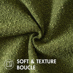 MIULEE Set of 2 Olive Green Throw Pillow Covers 18x18 Inch Decorative Couch Pillow Covers Textured Boucle Accent Solid Christmas Pillow Cases Soft for Cushion Chair Sofa Bedroom Livingroom Home Decor