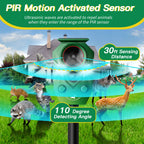 Peepst Solar-Powered Ultrasonic Animal Repellent with Motion Sensor, Perfect for Outdoor Yards, Deer Repellent Device with LED Flashing Lights, Effective to Repel Deer, Coyotes, Raccoons, and Cats