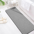 Joyhalo Shower Mats for Showers Anti Slip for Elderly, 47'' x 16'' Non Slip Bath Mat for Inside Shower, Bath Tub Mats for Bathroom Non Slip for Shower, PVC Loofah Bathroom Mats, Grey