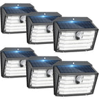 Solar Motion Lights Outdoor, Ultra Bright Solar Fence Lights with Motion Sensor, IP65 Waterproof Security Light 3 Modes, 270° Lighting Angle, Wall Lights for Deck Patio Fence Garage Door (6 Packs)